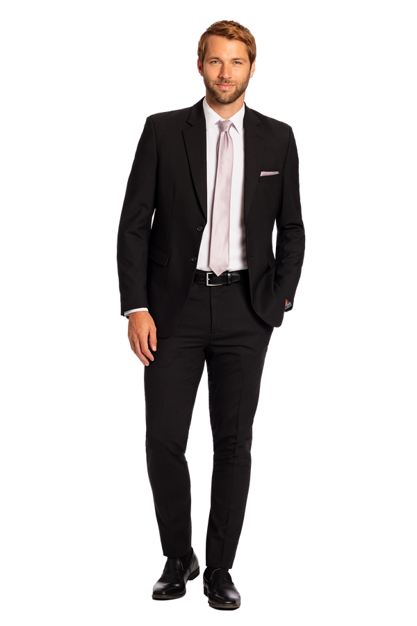 "The Dawson" Men's Slim Fit Black 3 Piece Suit