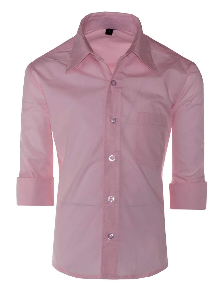 Boys Slim Fit Long Sleeve Dress Shirt
