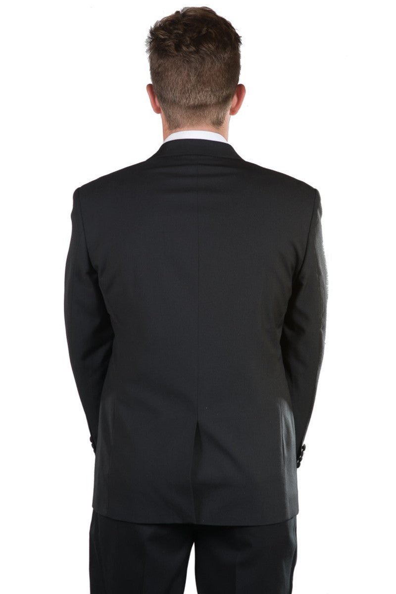 5 Piece Black 2 Button Notch Collar Tuxedo for the Performing Arts - Tuxgear