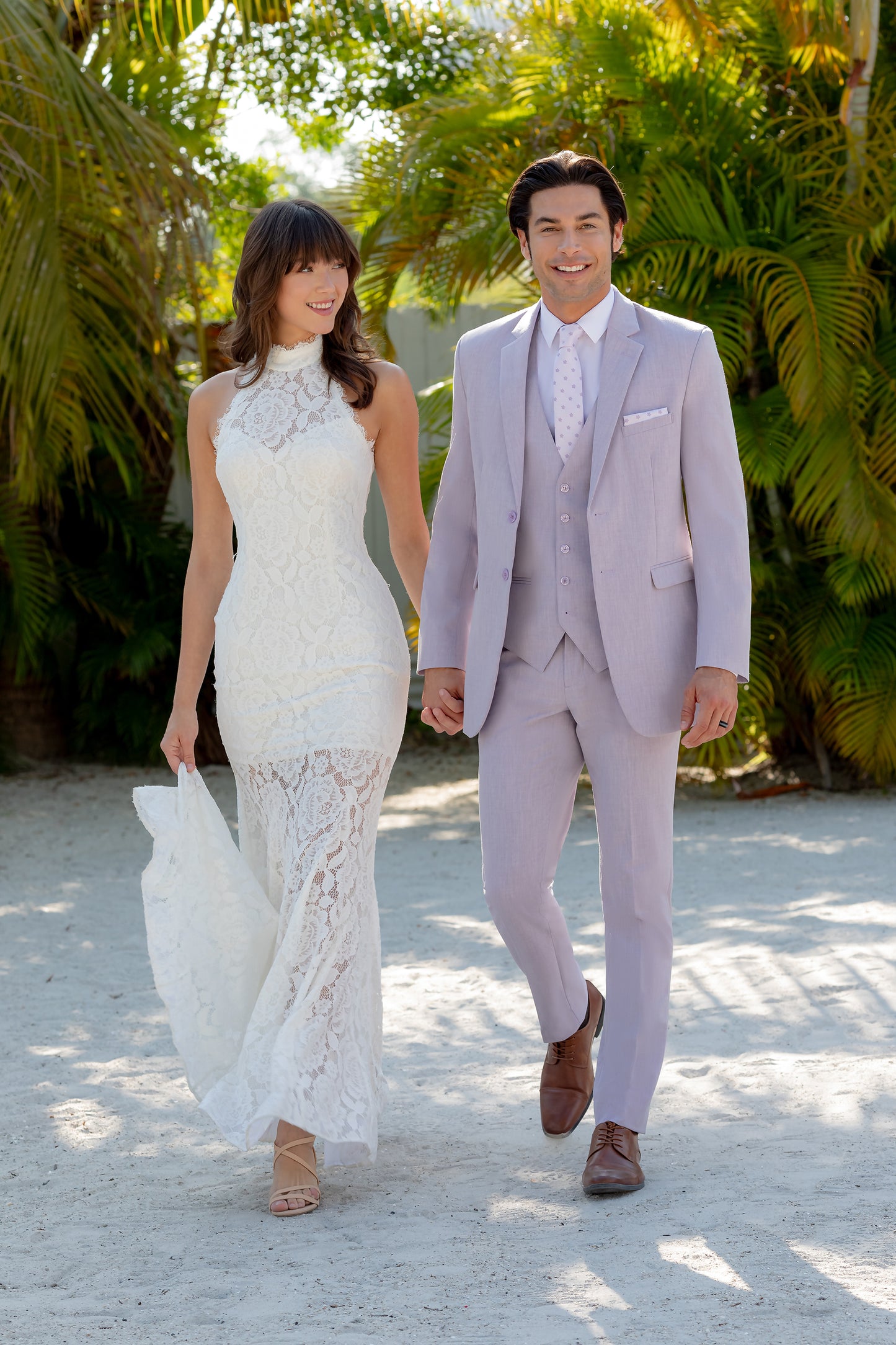 "The Metro" Men's Slim Fit Lavender 3 Piece Suit