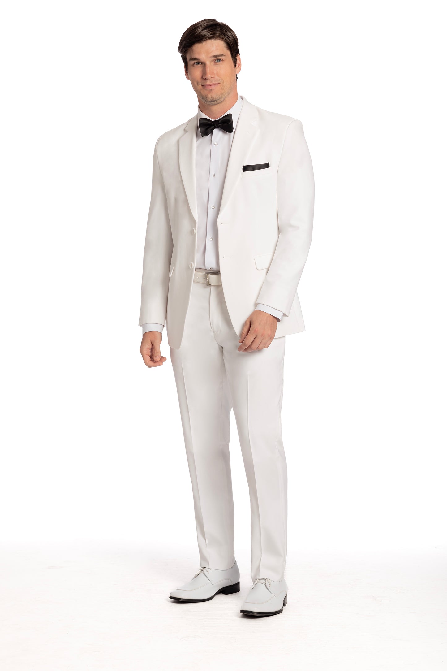 "The Calypso" Men's Slim Fit White 3 Piece Suit