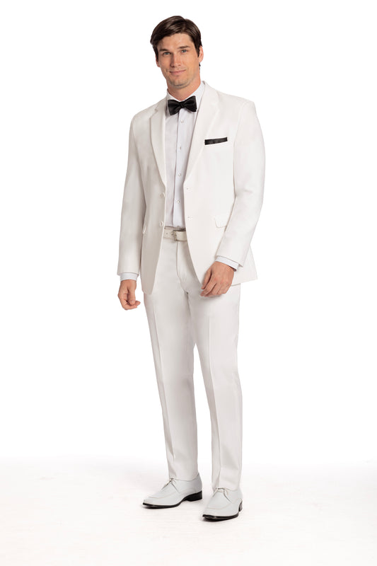 "The Calypso" Men's Slim Fit White 3 Piece Suit