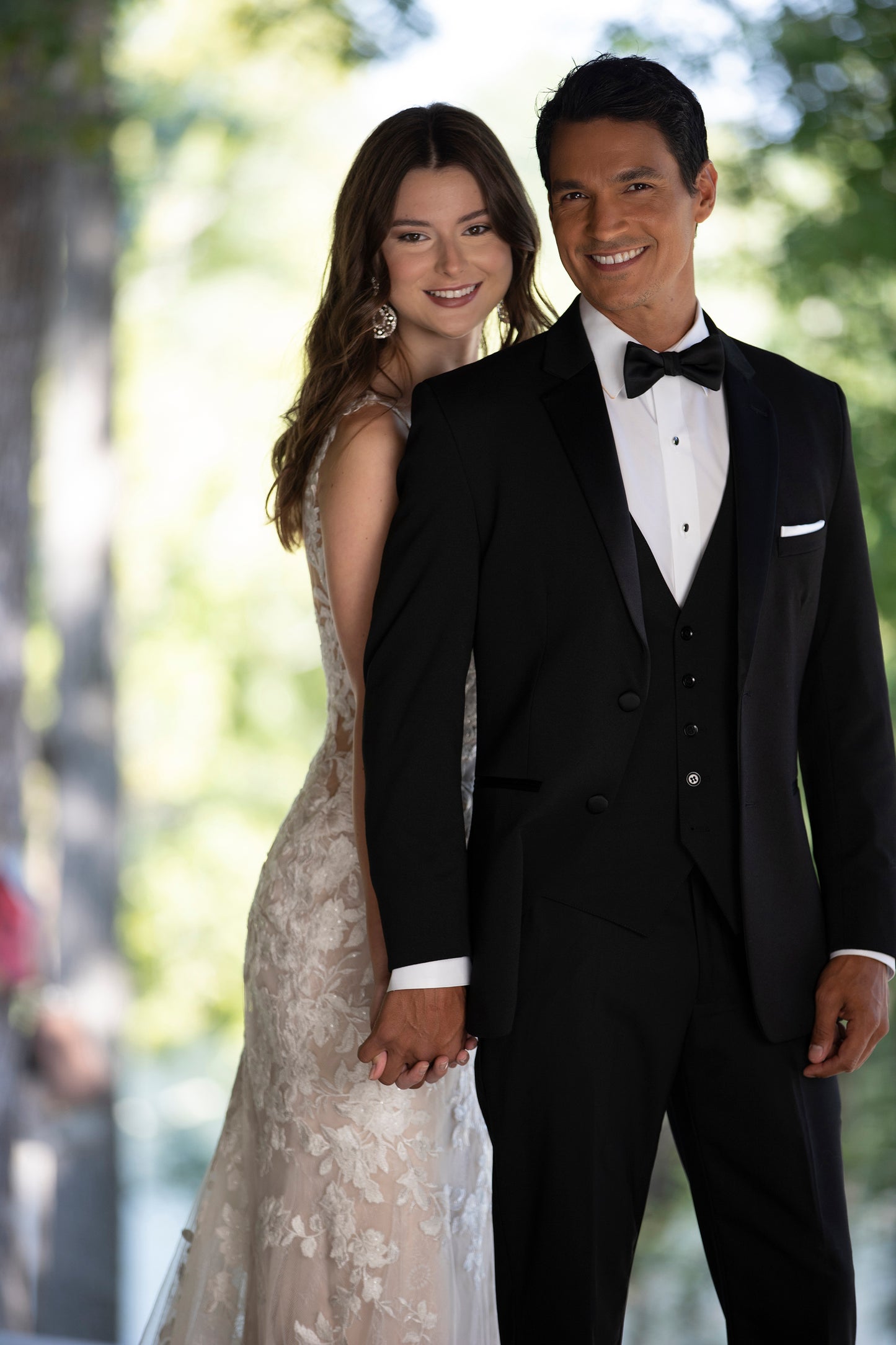 "The Dawson" Men's Slim Fit Black 3 Piece 2 Button Notch Tuxedo