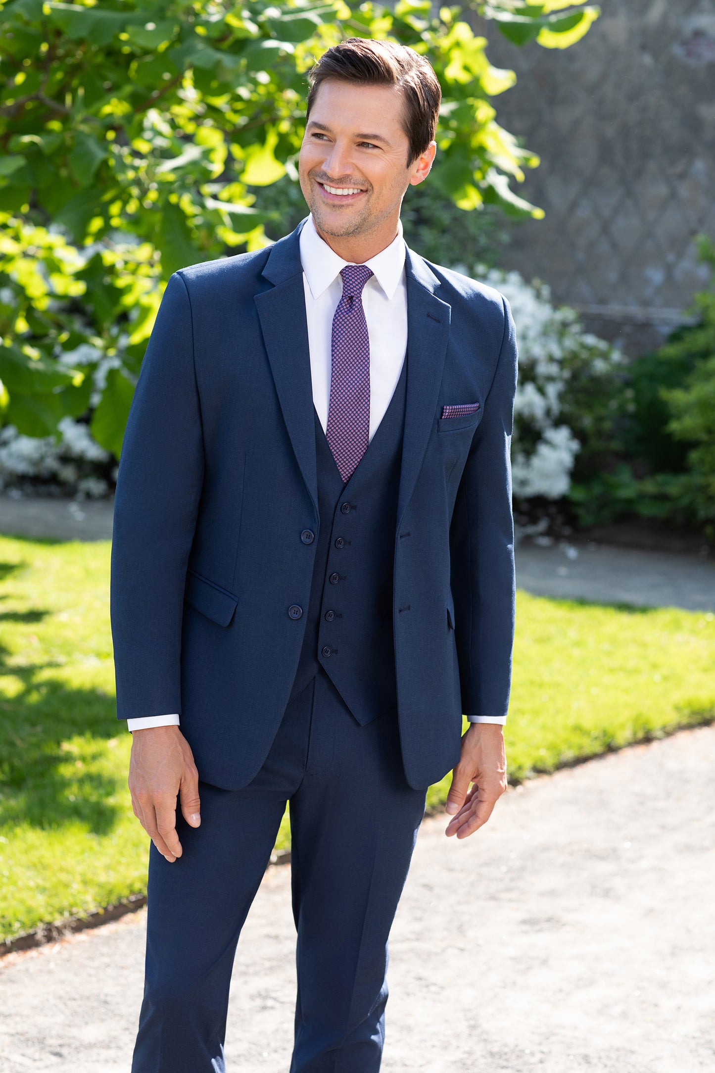 Traje ajustado Mark of Distinction, color camel, para bodas y bailes de graduación, opciones de tres piezas