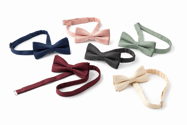 Pajarita de satén ajustable y preatada: accesorio de esmoquin formal para hombres y niños para bodas y eventos