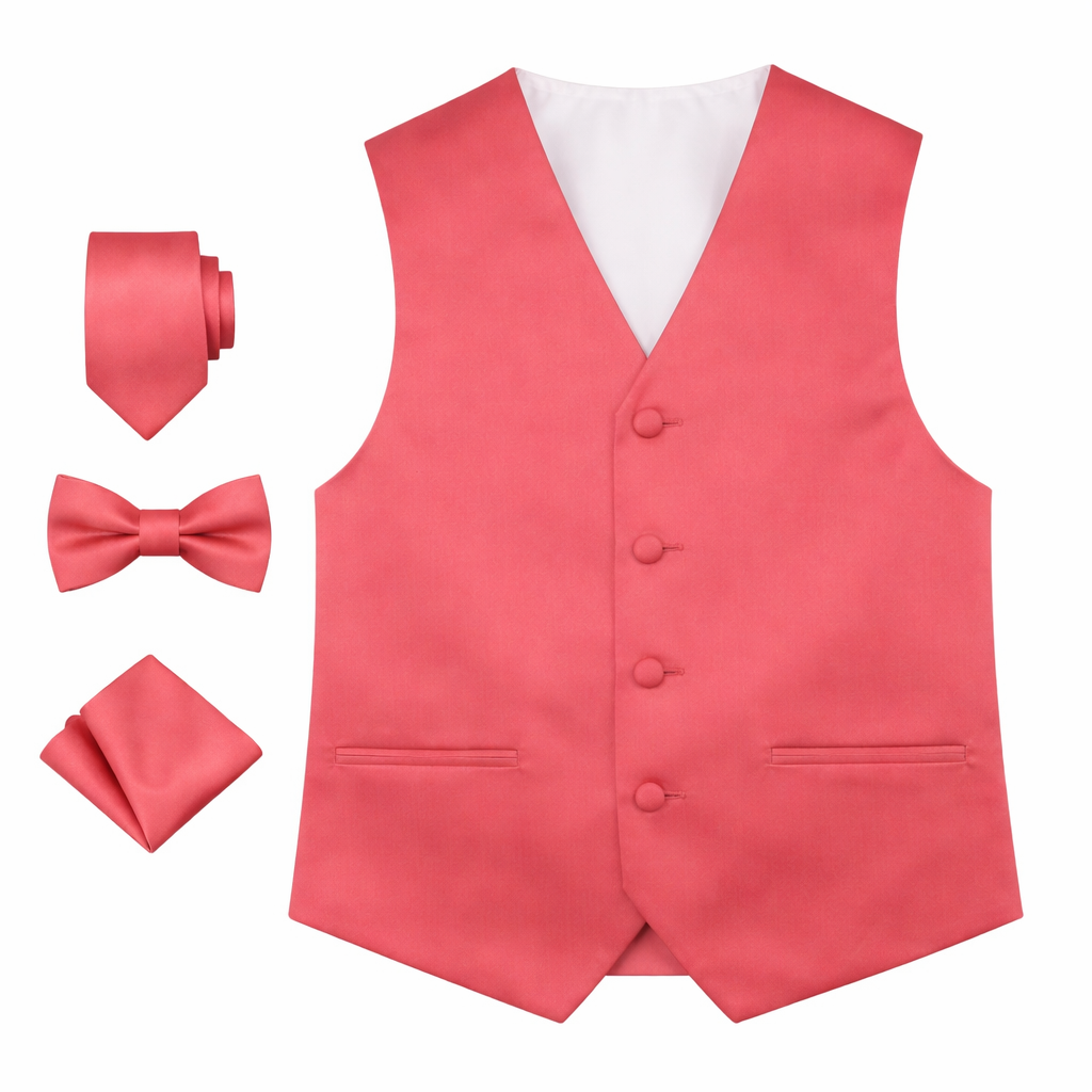 Men’s Solid Color Vest Set – 40+ Colors