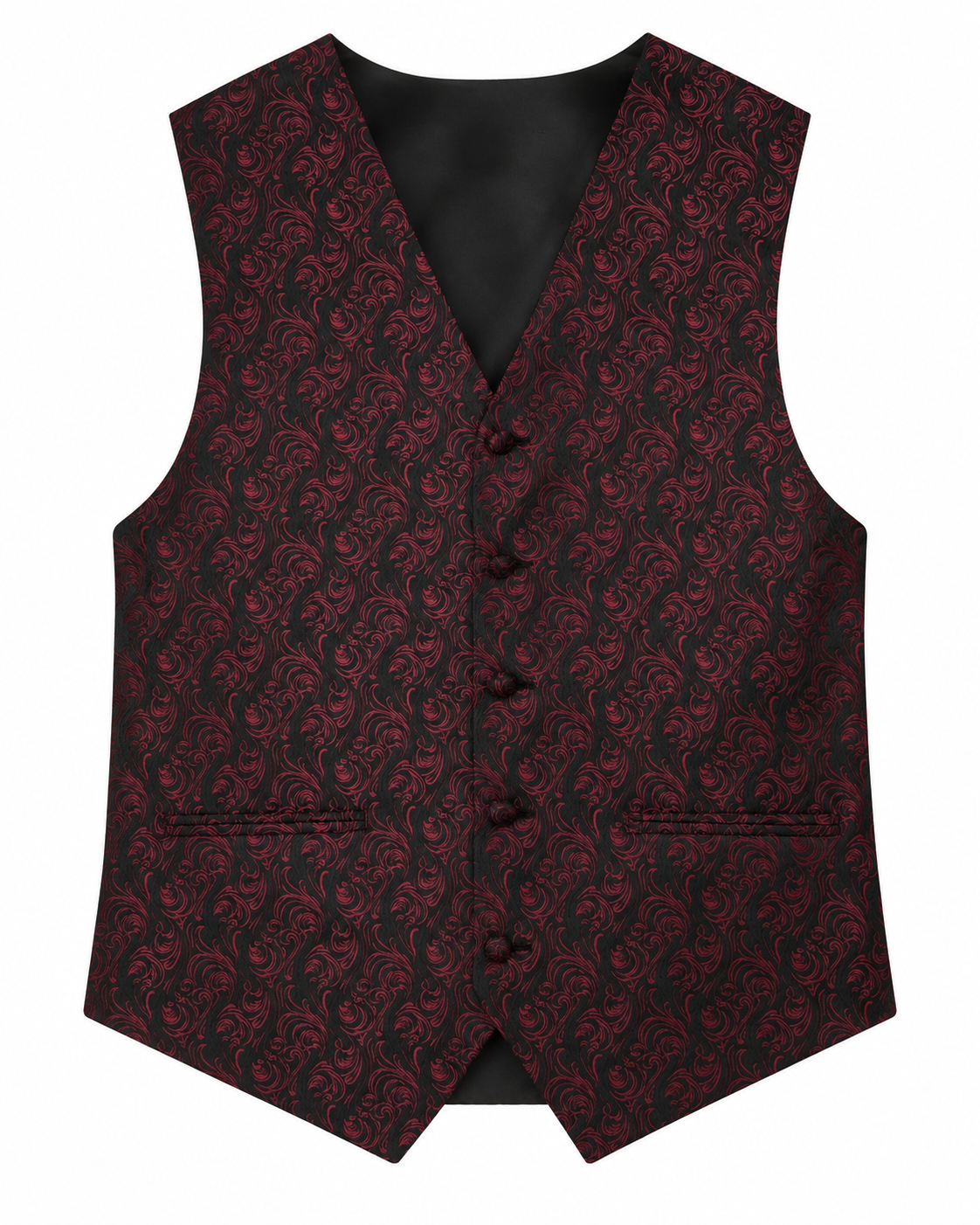Imperial Burgundy men's vest set vest-only product view on white