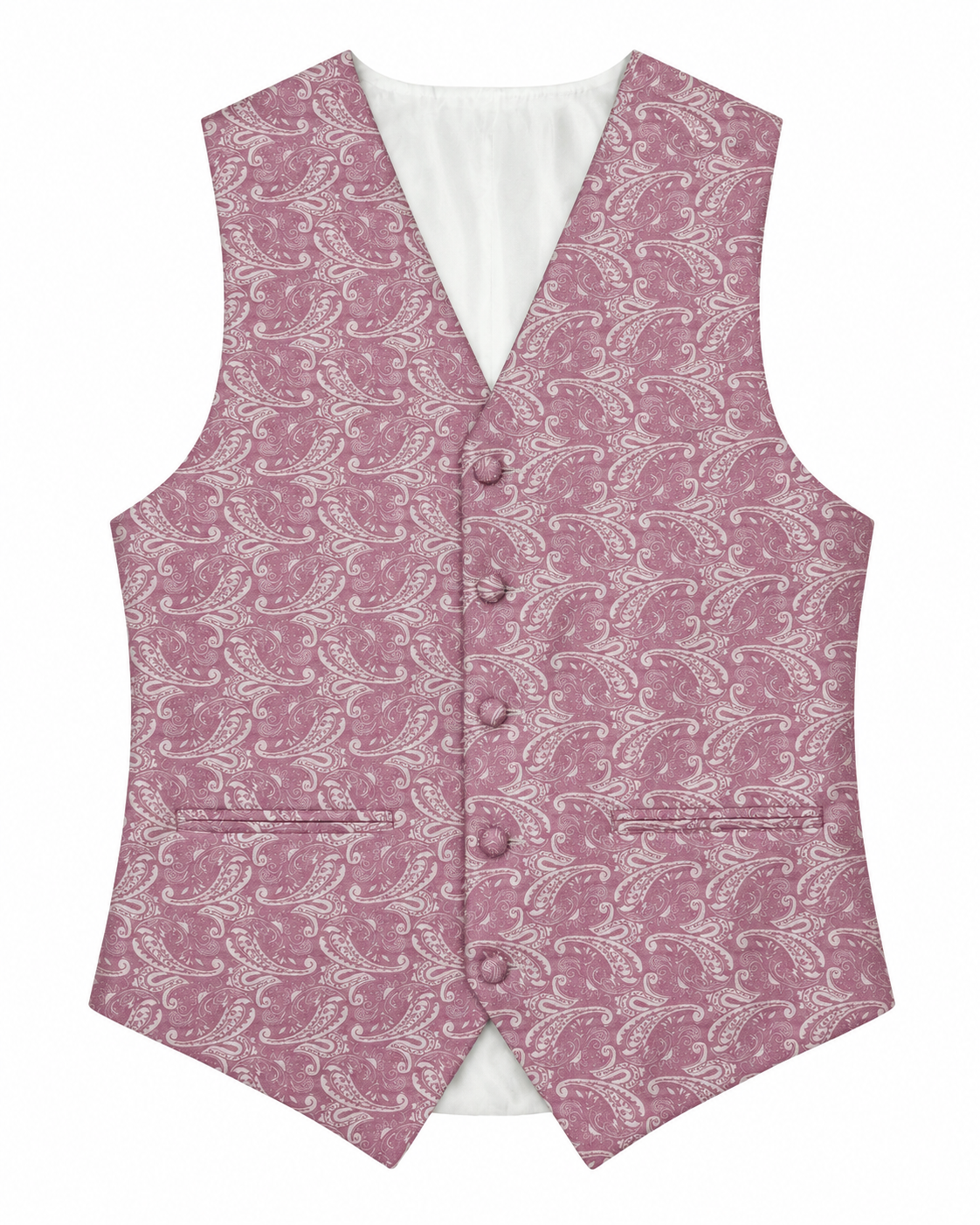 Paisley Bouquet men's vest set vest-only product view on white
