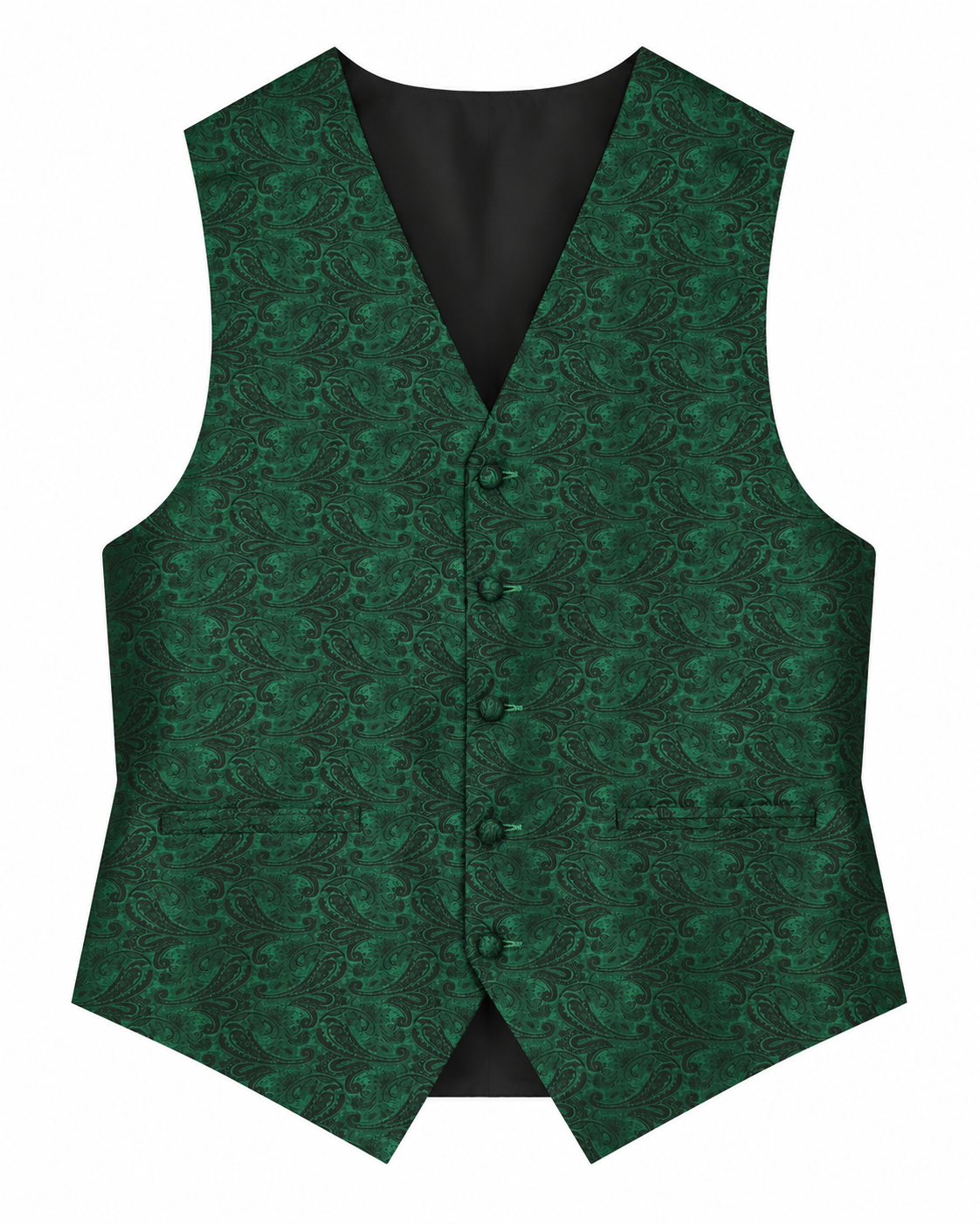 Paisley Emerald men's vest set vest-only product view on white