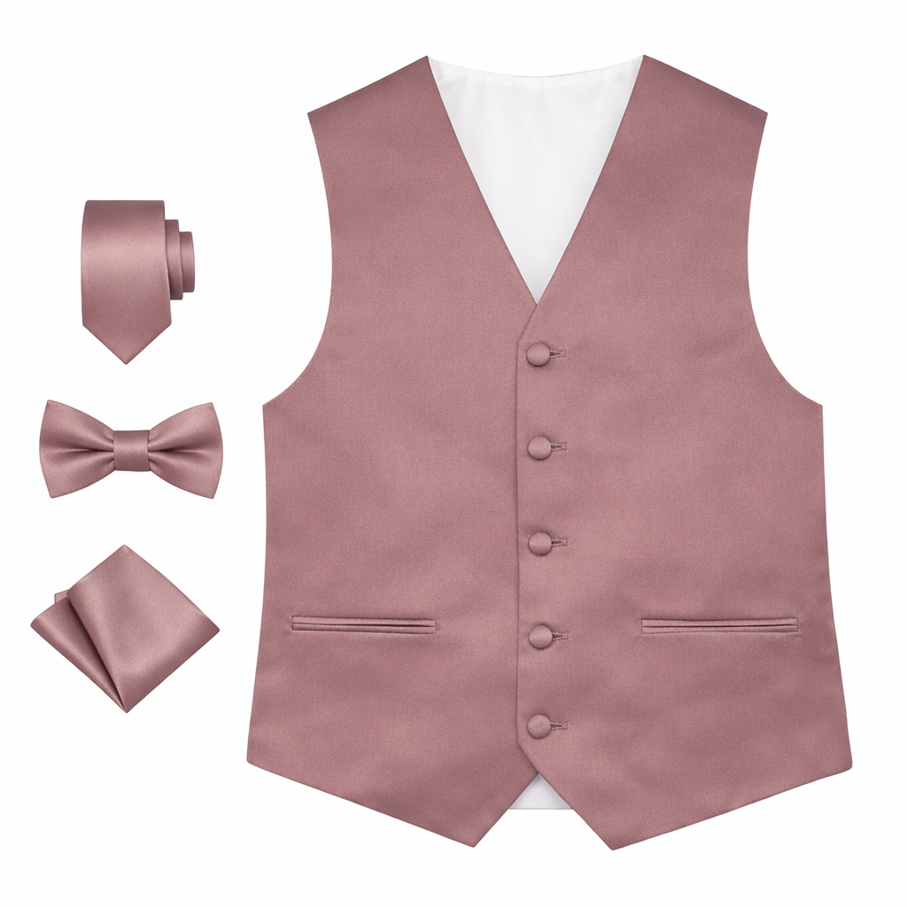 Men’s Solid Color Vest Set – 40+ Colors