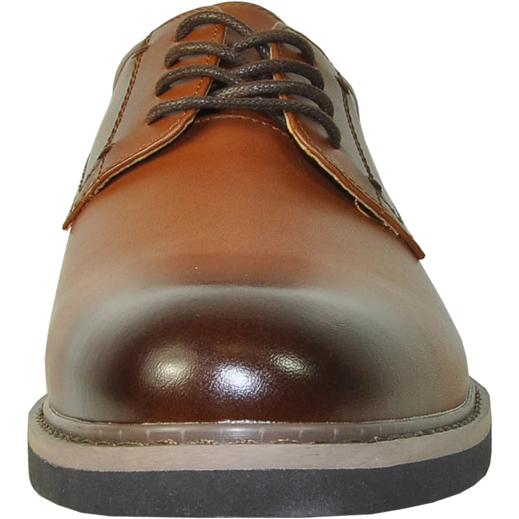 Men's Cognac Brown Lace-Up Formal Dress Shoe