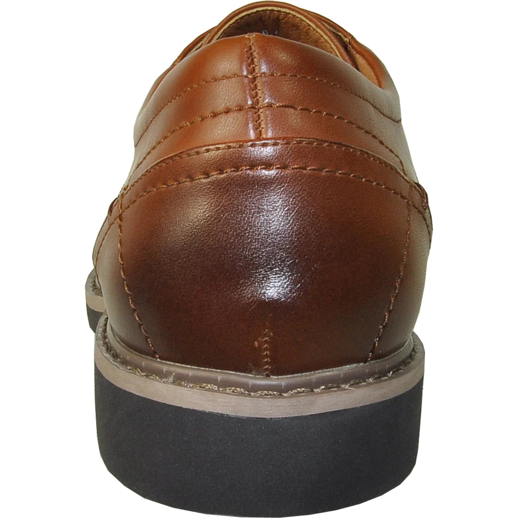 Men's Cognac Brown Lace-Up Formal Dress Shoe