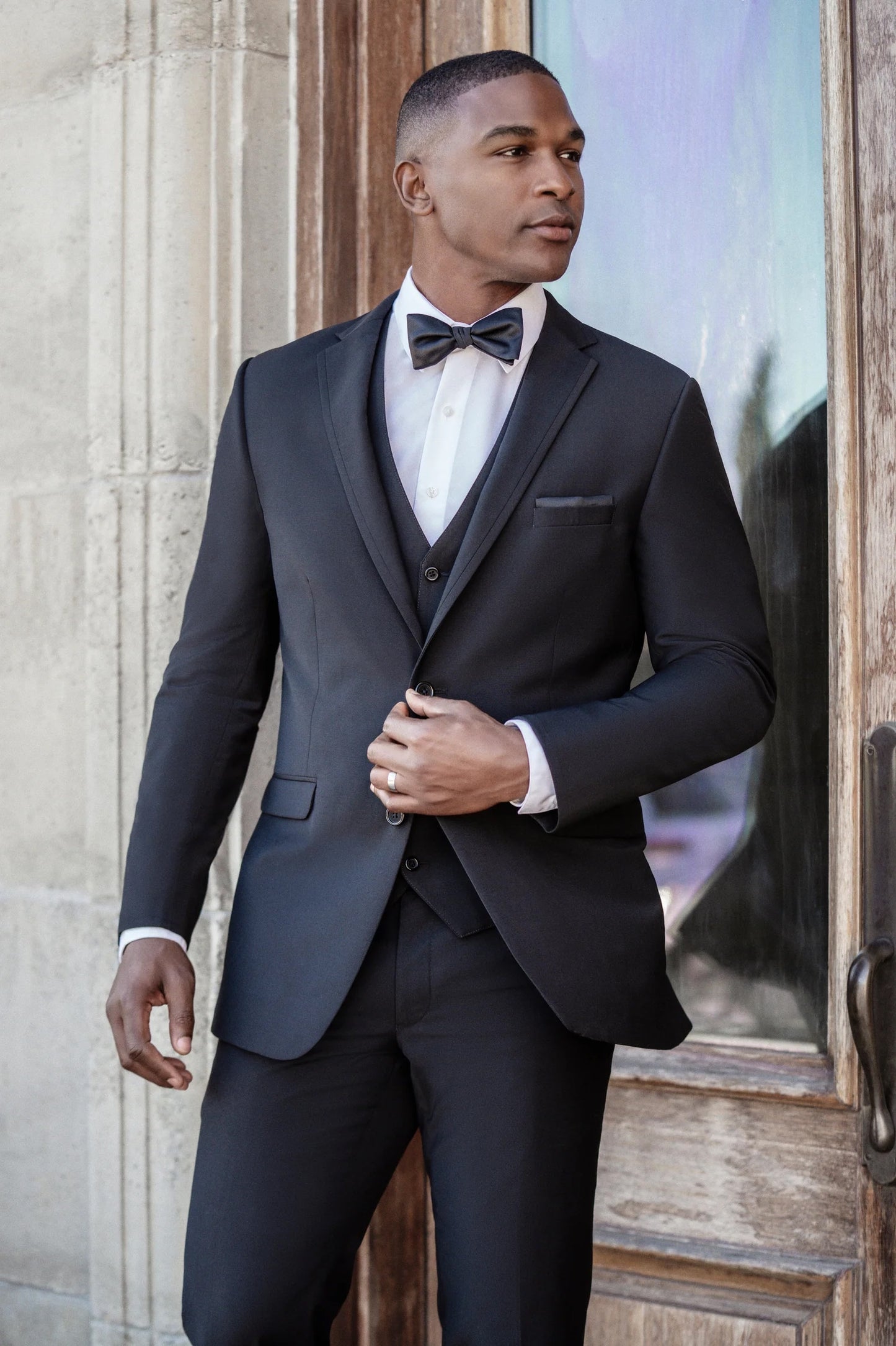 Traje ajustado Mark of Distinction, color camel, para bodas y bailes de graduación, opciones de tres piezas