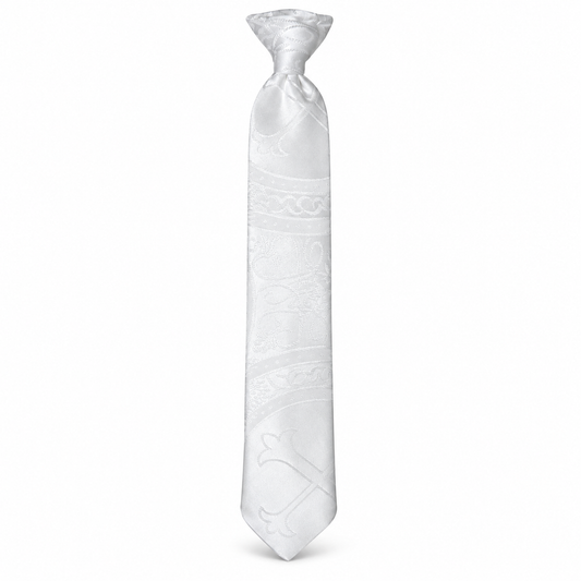 Necktie Clergy Jacquard for Boys First Holy Communion — professional product photograph