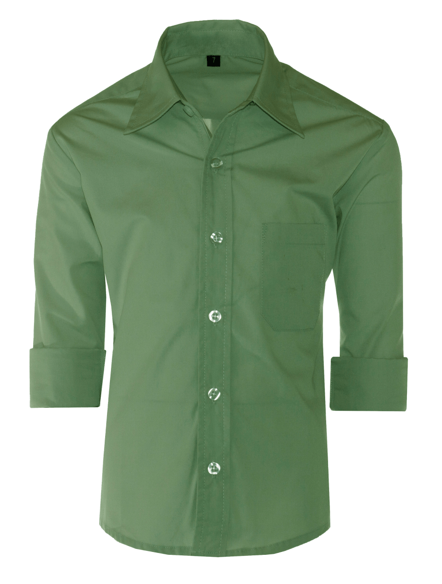 Boys Slim Fit Long Sleeve Dress Shirt - Aiden, Wrinkle-Resistant Poly/Cotton Blend, 10 Colors, Sizes 2-20 Boys Slim Fit Long Sleeve Dress Shirt - Aiden, Wrinkle-Resistant Poly/Cotton Blend, 10 Colors, Sizes 2-20