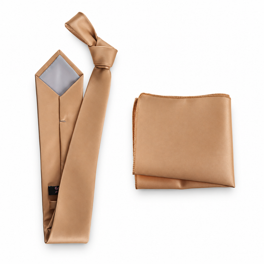 Self-Tie Windsor Necktie & Pocket Square Set | Over 30 Colors — professional product photograph