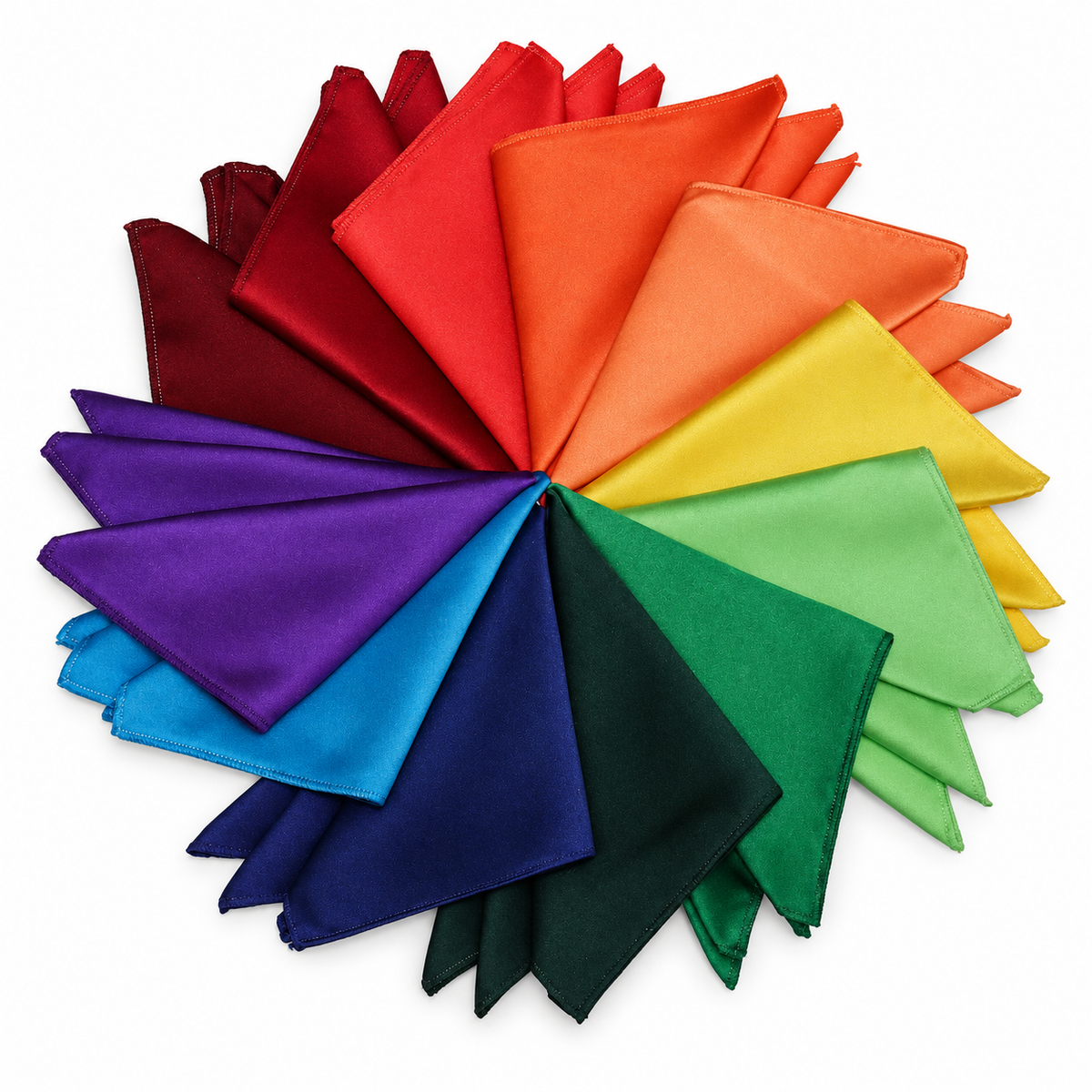 Formal Pocket Square Handkerchiefs Multiple Colors — professional product photograph