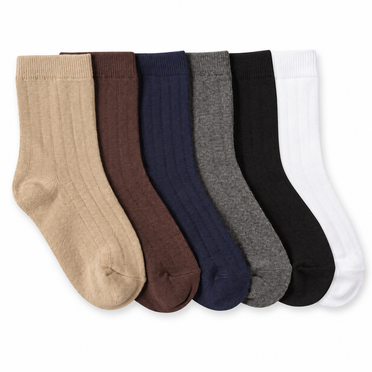 Kids Rib Crew Dress Sock 2 Pack — professional product photograph