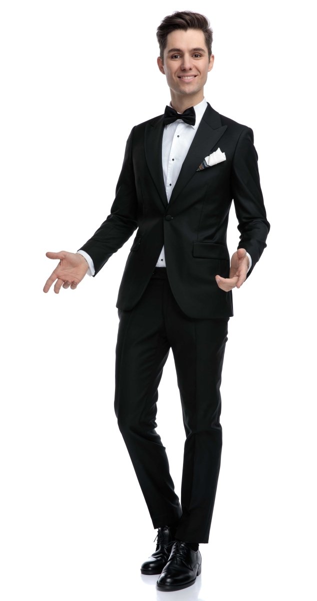 Men’s 5 - Piece Tuxedo – Formal Suit for School Performances, Choir, Band, and Orchestra Special Events – Jacket, Pants, Shirt, Cummerbund and Bow Tie - Tuxgear