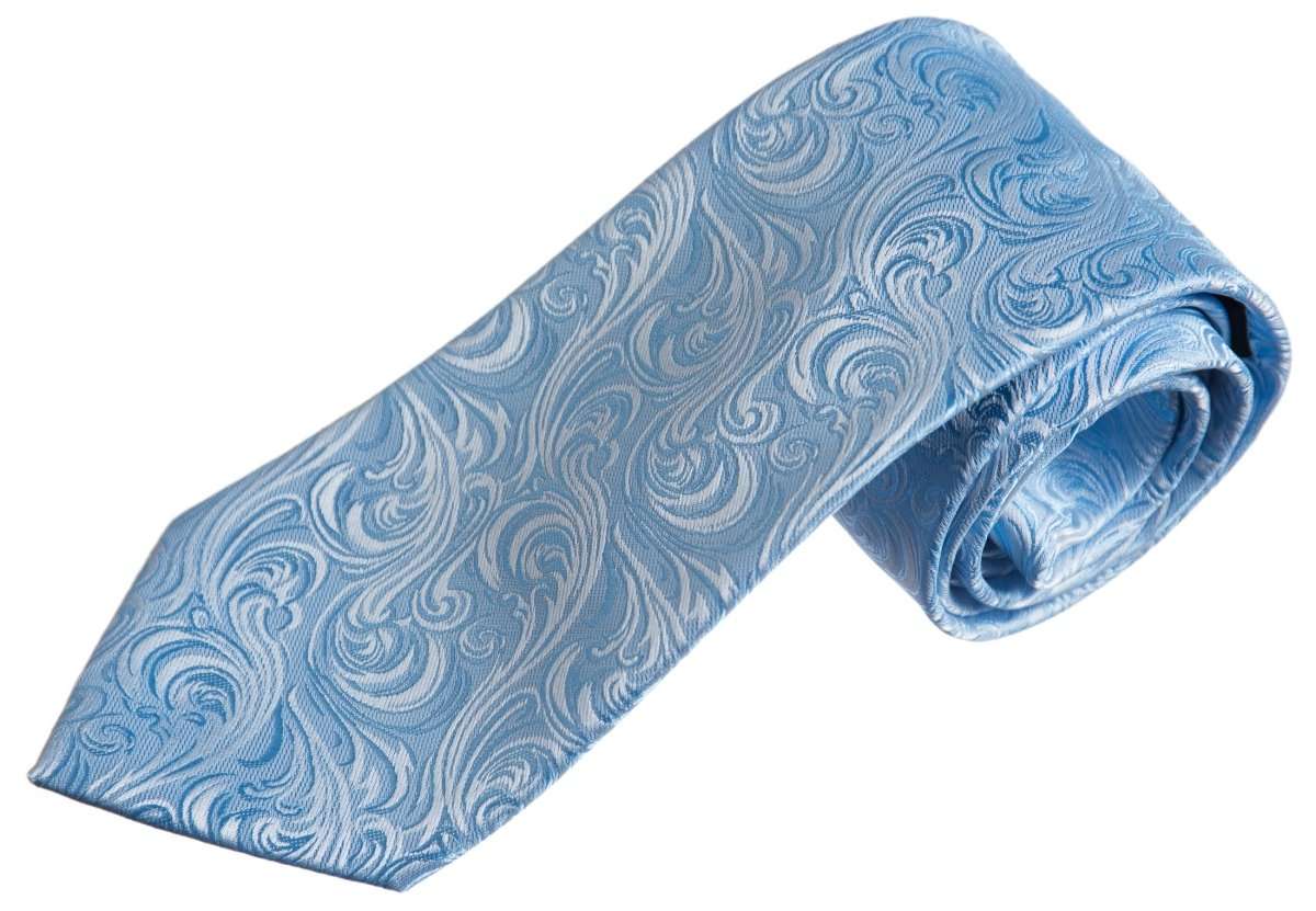Necktie Satin Paisley Jacquard Self Tie Classic Windsor - Tuxgear