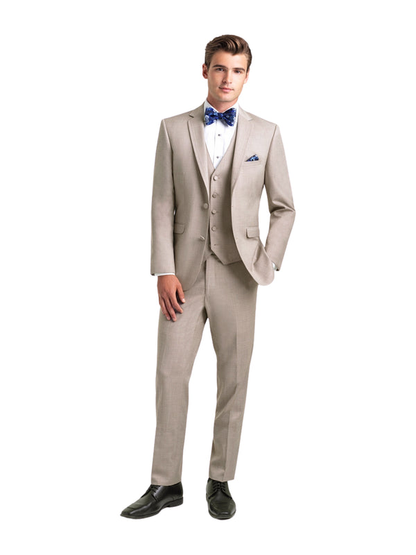 Traje ajustado Mark of Distinction, color camel, para bodas y bailes de graduación, opciones de tres piezas