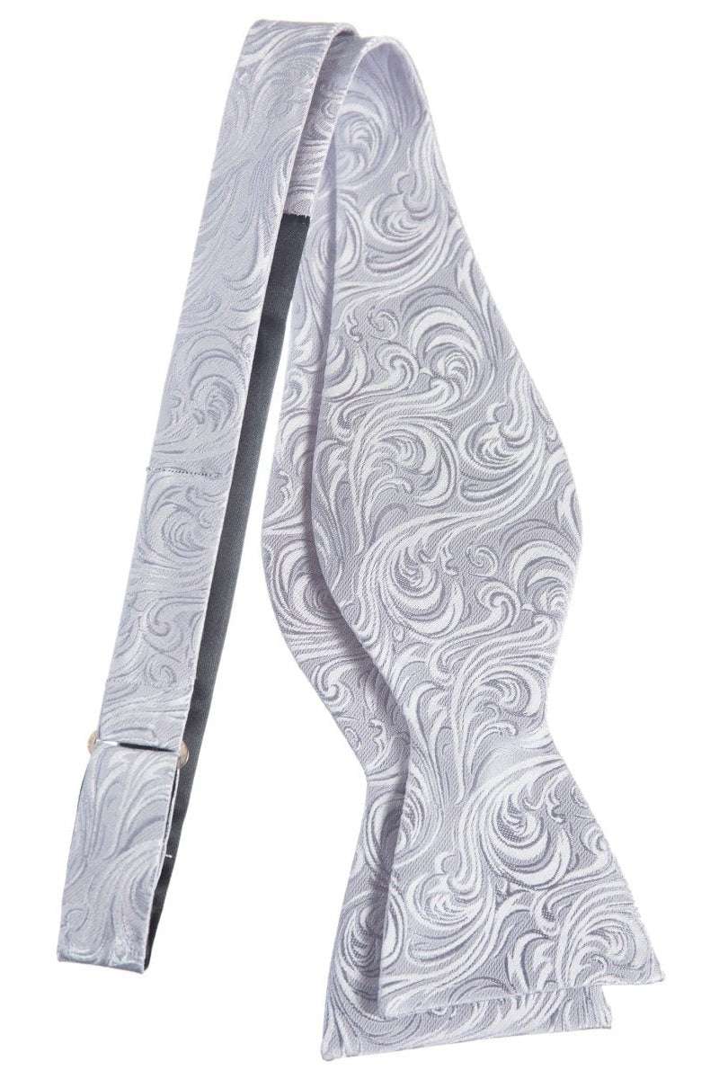 Self Tie Bow Tie with Adjustable Neck Strap of Paisley Jacquard - Tuxgear