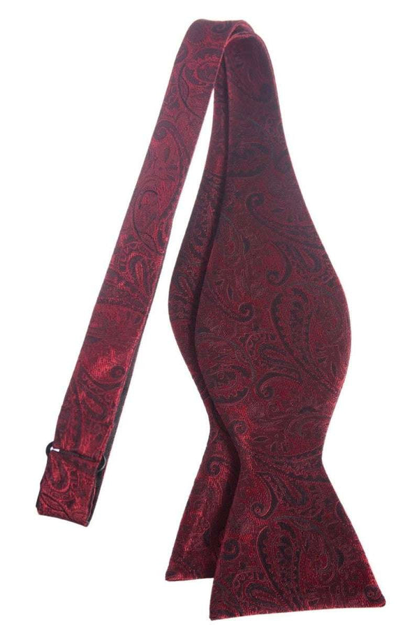 Pajarita para atar con tira ajustable para el cuello de Paisley Jacquard