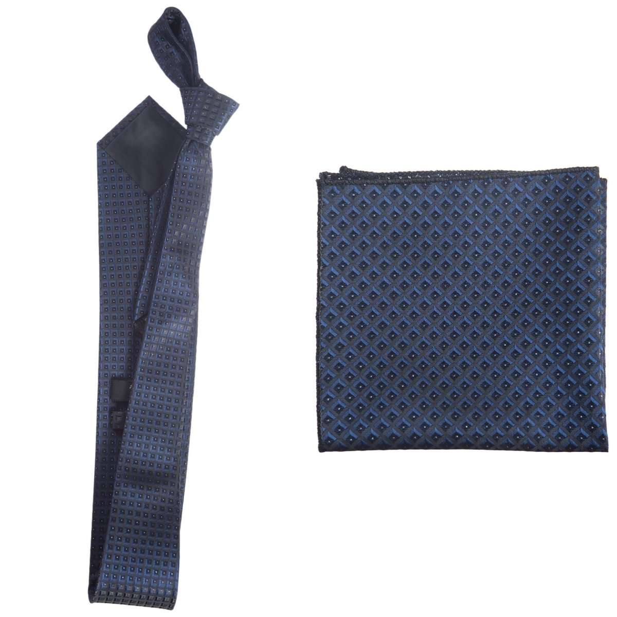 Self Tie Necktie and Pocket Square Set - Paisley Jacquard - Tuxgear