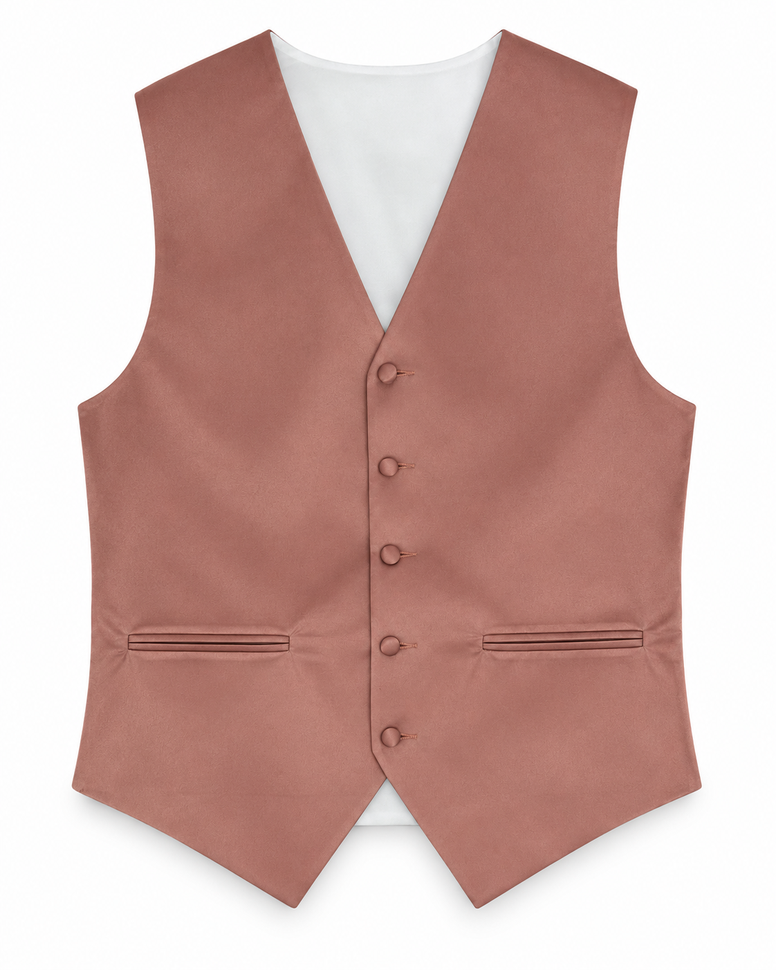 Bronzer satin vest front view on a white background