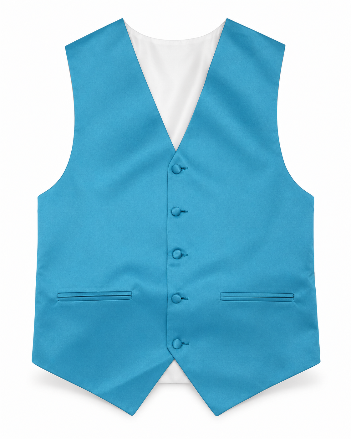 Glacier satin vest front view on a white background