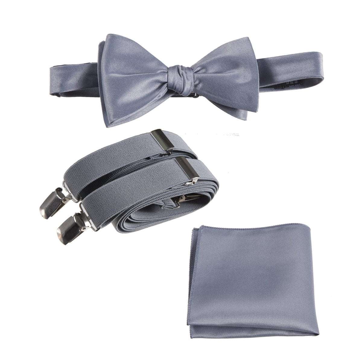 Tuxgear Inc | Men's & Boys Matching Set: Bow Tie, Suspenders & Pocket Square - Tuxgear