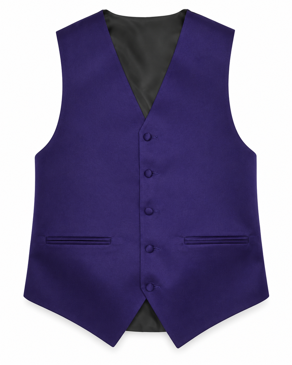 Lapis satin vest front view on a white background