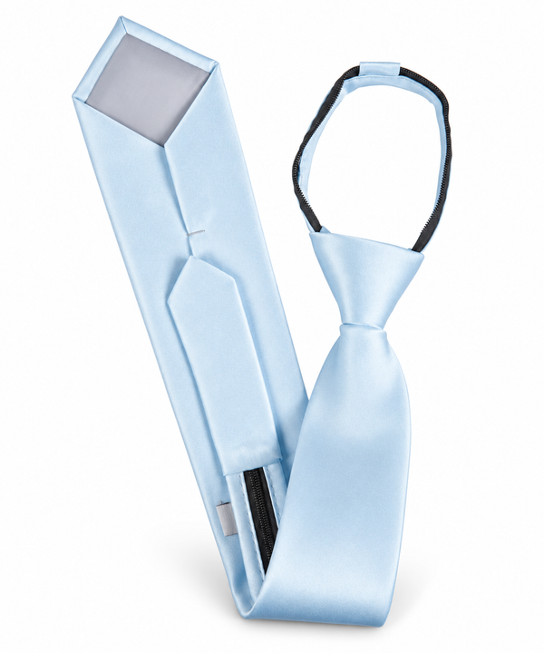 Pre-Tied Zipper Necktie for Men & Kids | Deluxe Microfiber