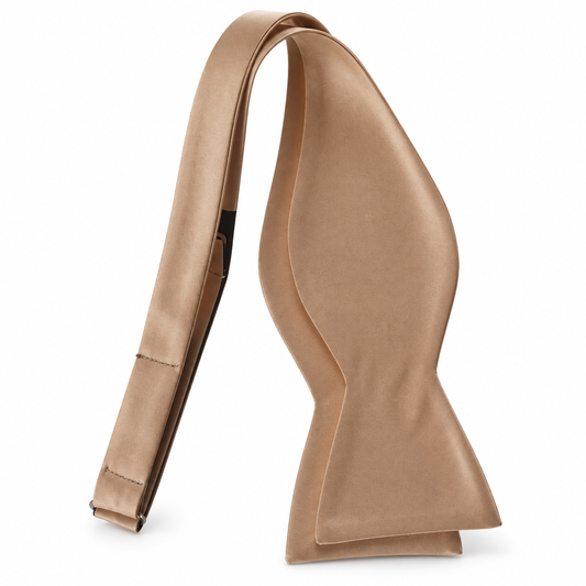 Satin Self Tie Bow Tie with Adjustable Neck Strap for Wedding Prom — professional product photograph