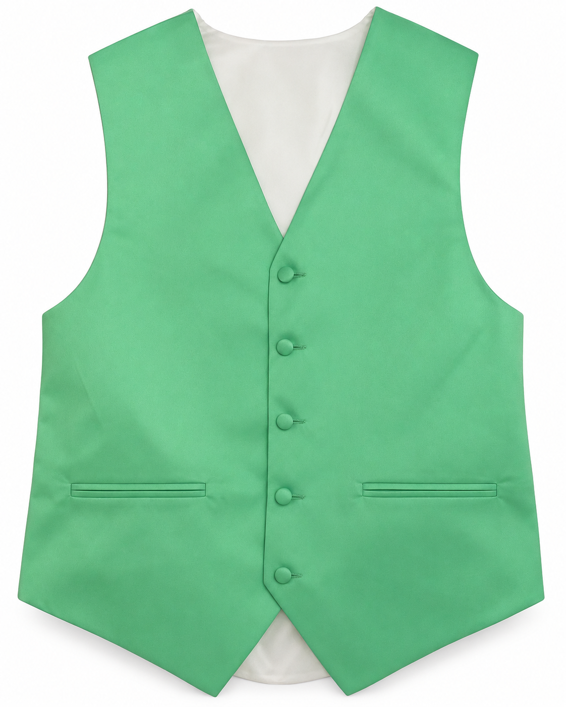 Sherbert satin vest front view on a white background