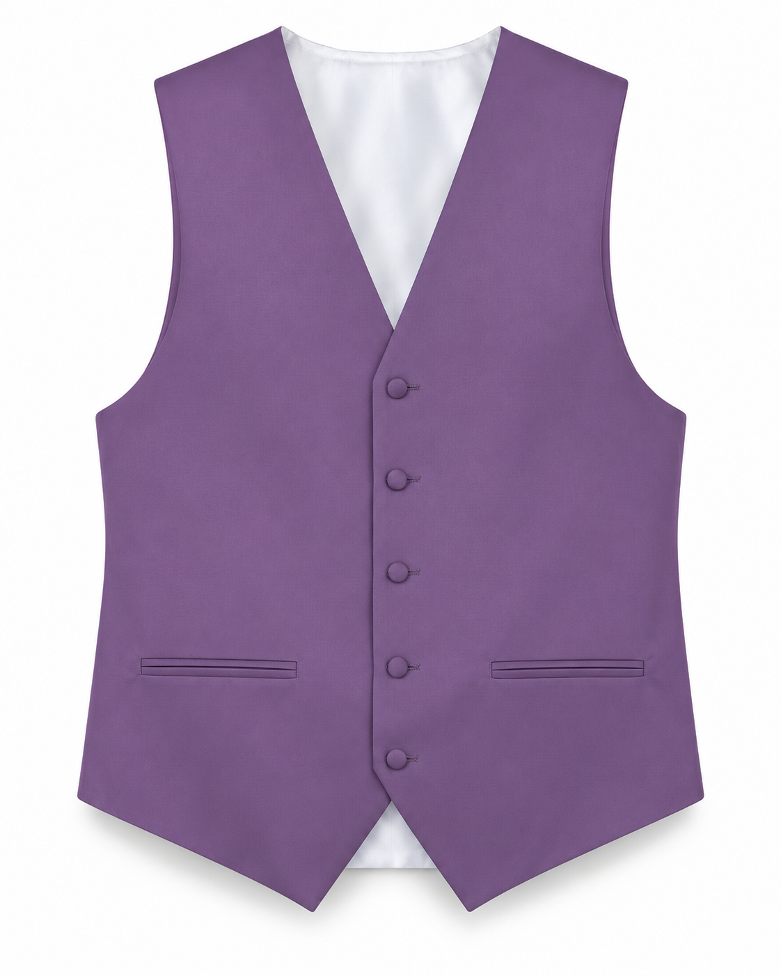 Tahiti satin vest front view on a white background