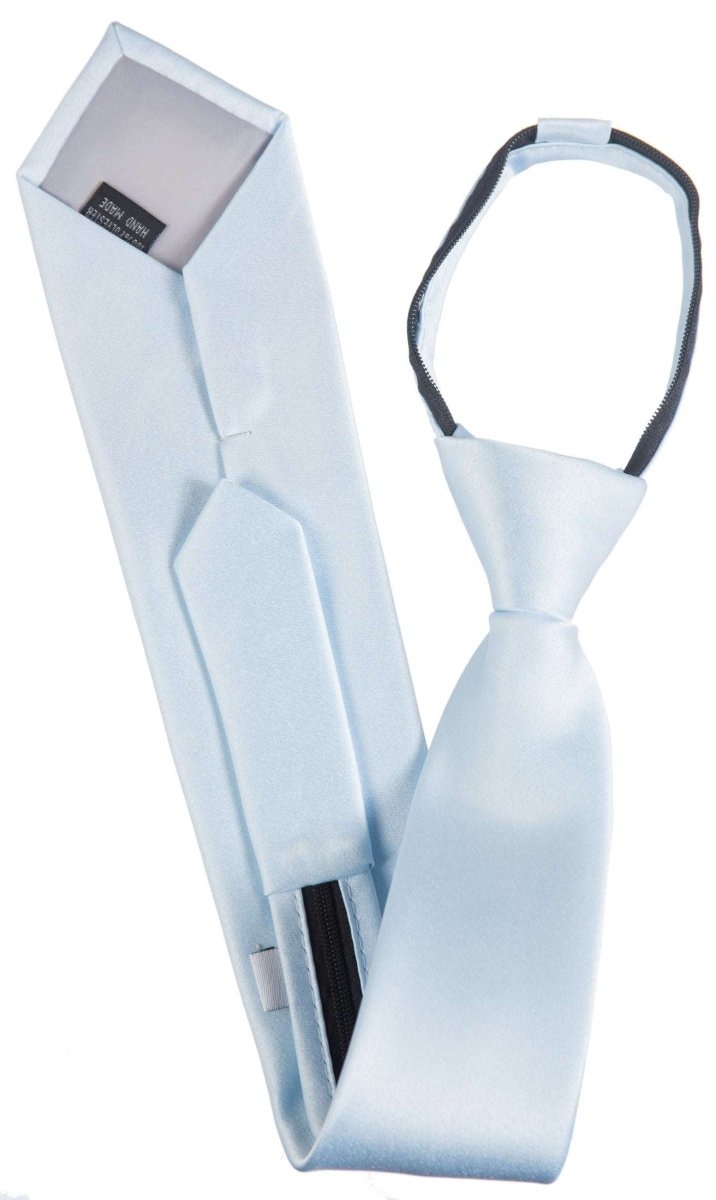 Zipper Neck Tie and Pocket Square Set - Tuxgear
