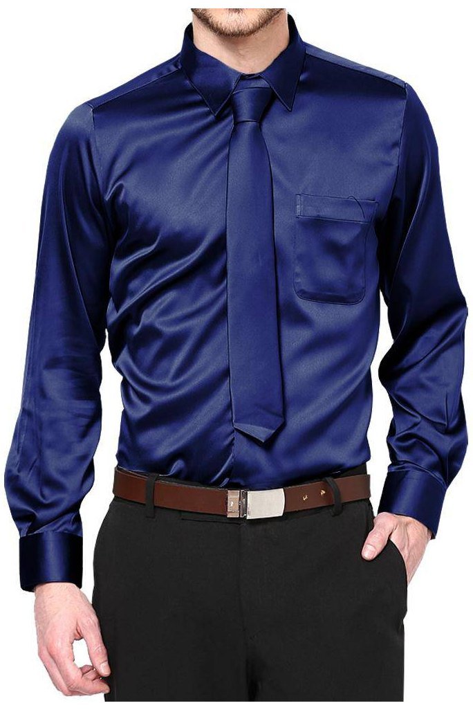 Boys Satin Long Sleeve Dress Shirt | Formal Dance Attire | Tuxgear Boys Satin Long Sleeve Dress Shirt | Formal Dance Attire | Tuxgear