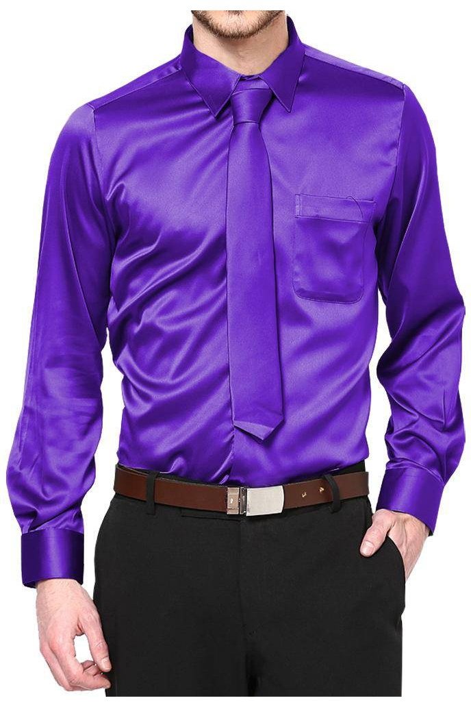Boys Satin Long Sleeve Dress Shirt | Formal Dance Attire | Tuxgear Boys Satin Long Sleeve Dress Shirt | Formal Dance Attire | Tuxgear