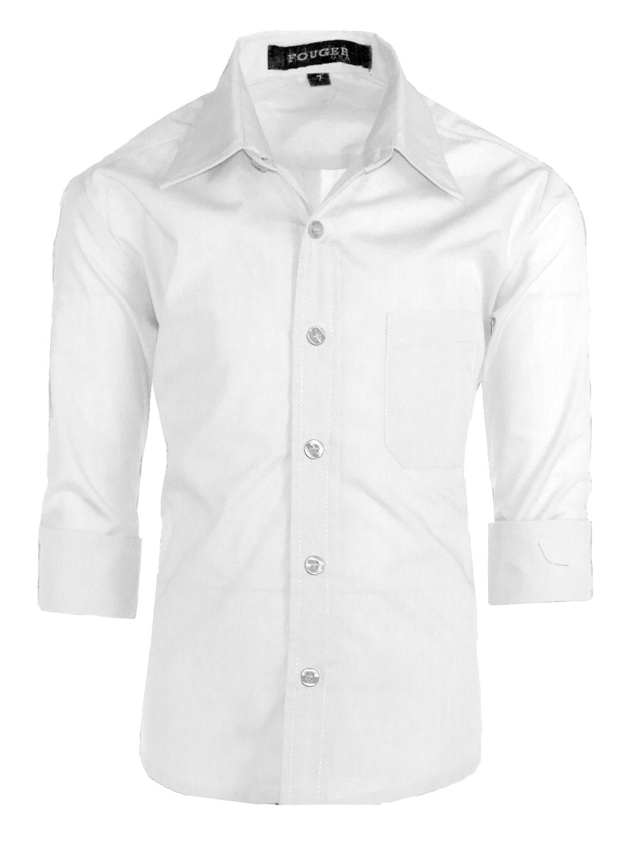 Boys Slim Fit Long Sleeve Dress Shirt - Aiden, Wrinkle-Resistant Poly/Cotton Blend, 10 Colors, Sizes 2-20 Boys Slim Fit Long Sleeve Dress Shirt - Aiden, Wrinkle-Resistant Poly/Cotton Blend, 10 Colors, Sizes 2-20