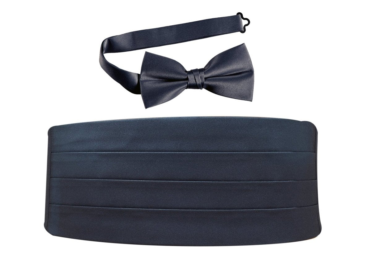 Deluxe Satin Cummerbund & Bow Tie Set – Multiple Colors, Boys & Mens Sizes - Tuxgear