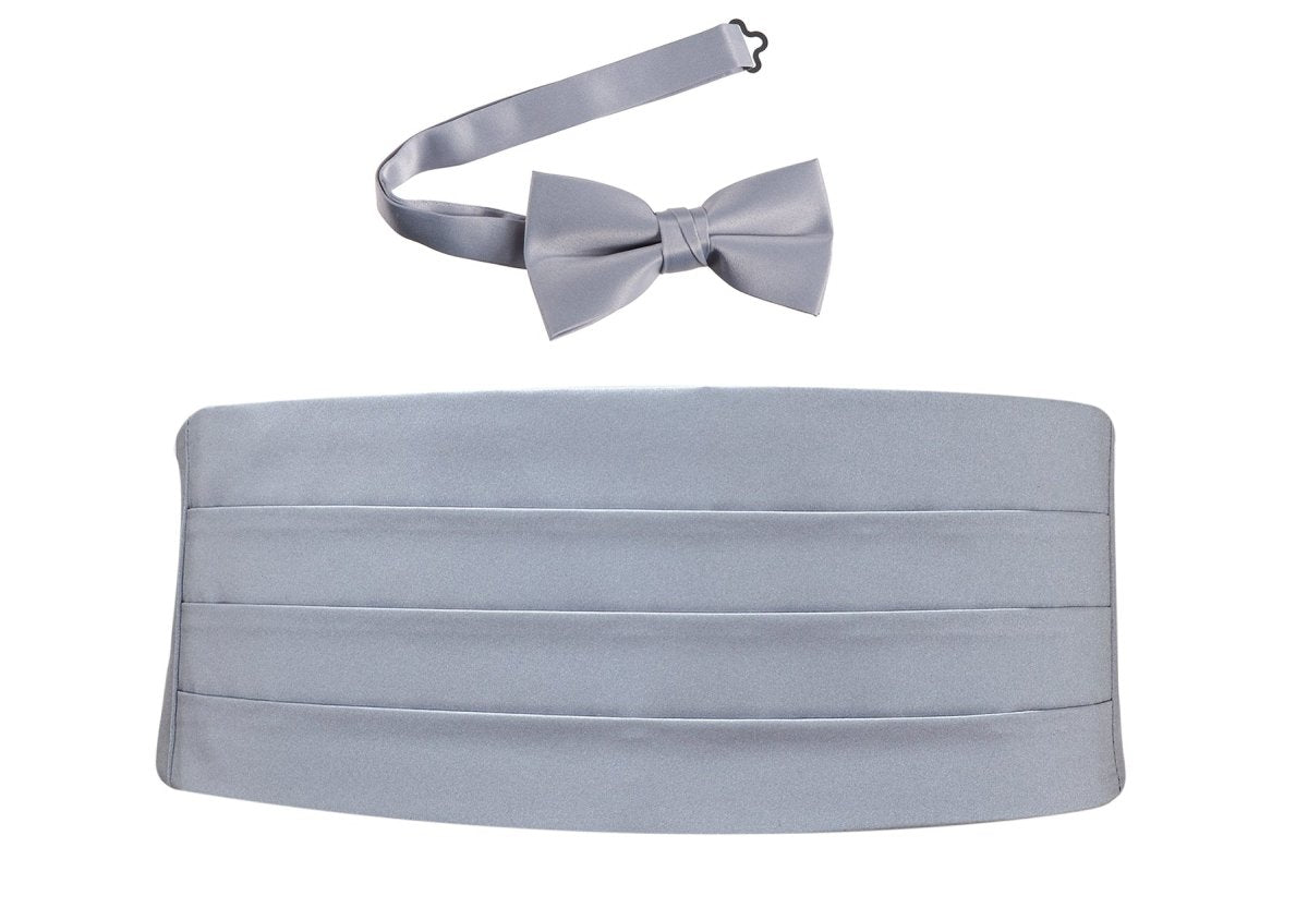Deluxe Satin Cummerbund & Bow Tie Set – Multiple Colors, Boys & Mens Sizes - Tuxgear