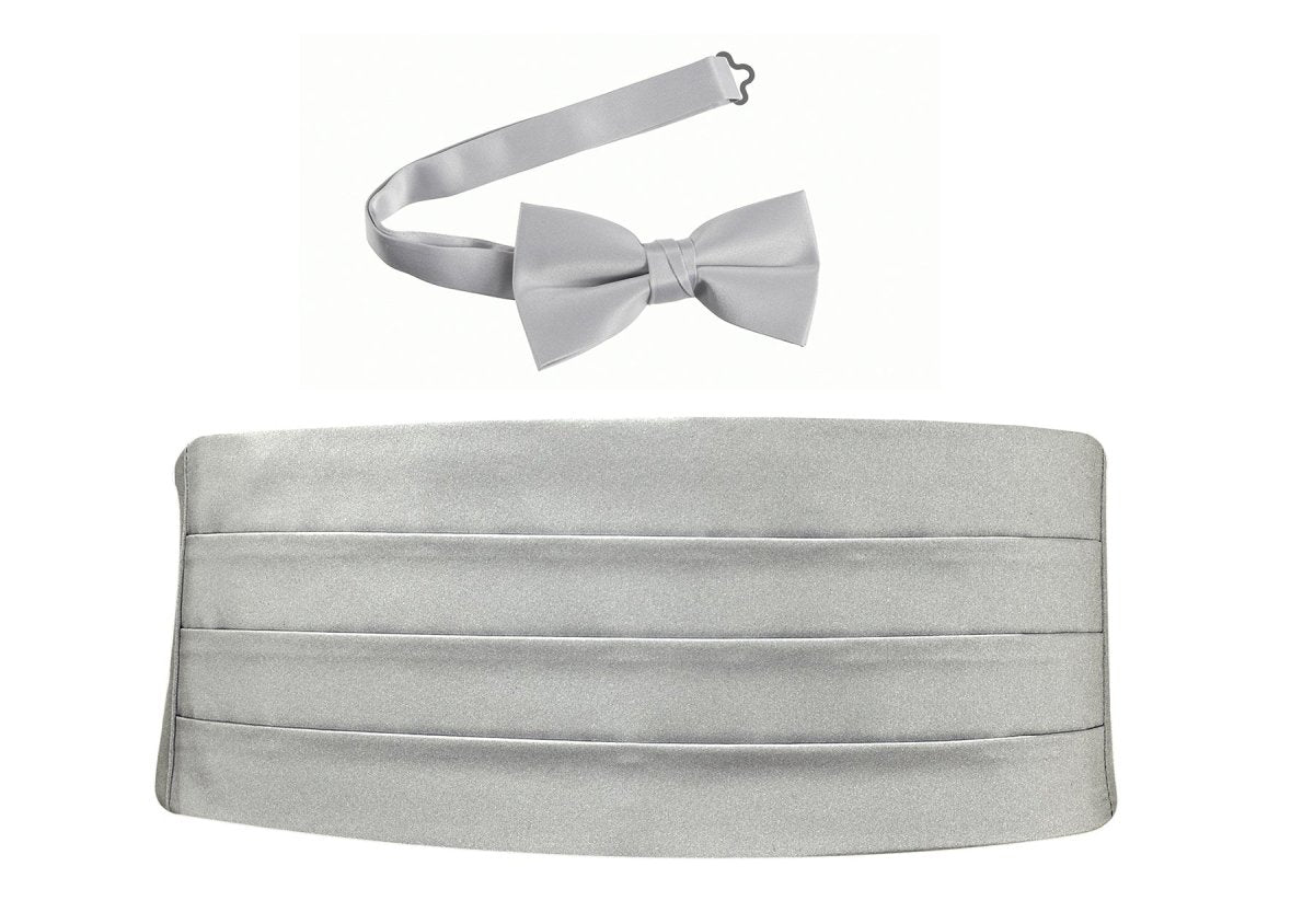 Deluxe Satin Cummerbund & Bow Tie Set – Multiple Colors, Boys & Mens Sizes - Tuxgear