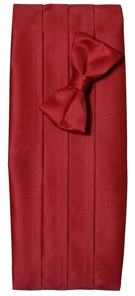 Deluxe Satin Cummerbund & Bow Tie Set – Multiple Colors, Boys & Mens Sizes - Tuxgear