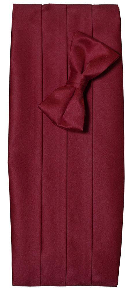 Deluxe Satin Cummerbund & Bow Tie Set – Multiple Colors, Boys & Mens Sizes - Tuxgear