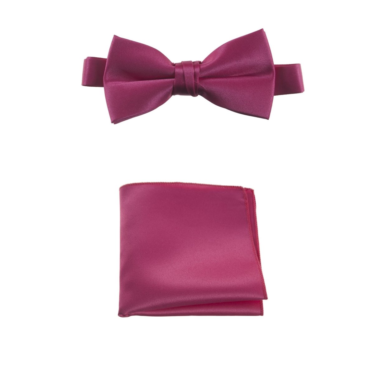 Men's Pre - tied Satin Bow Tie and Pocket Square Handkerchief Sets - Tuxgear