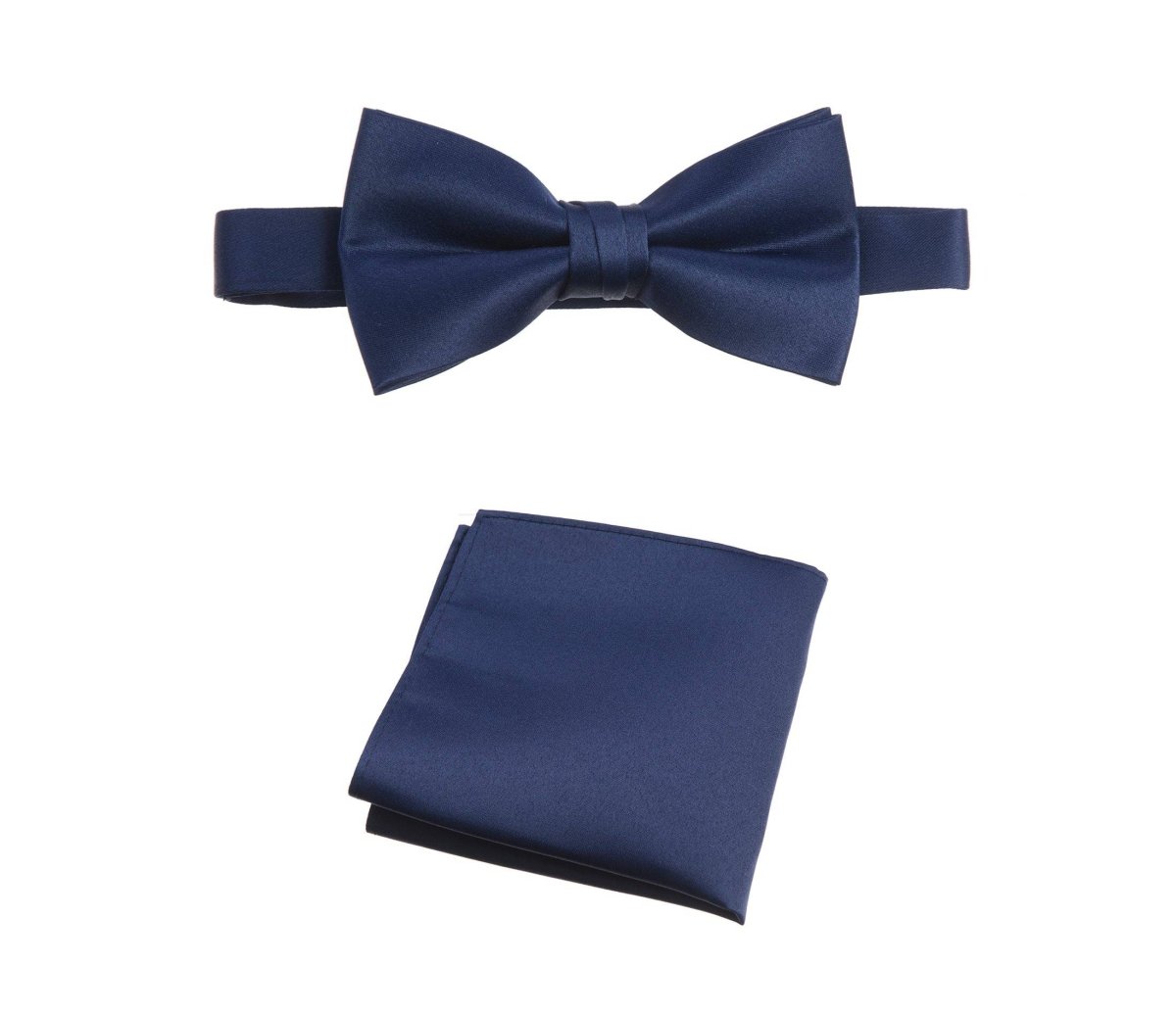 Men's Pre - tied Satin Bow Tie and Pocket Square Handkerchief Sets - Tuxgear