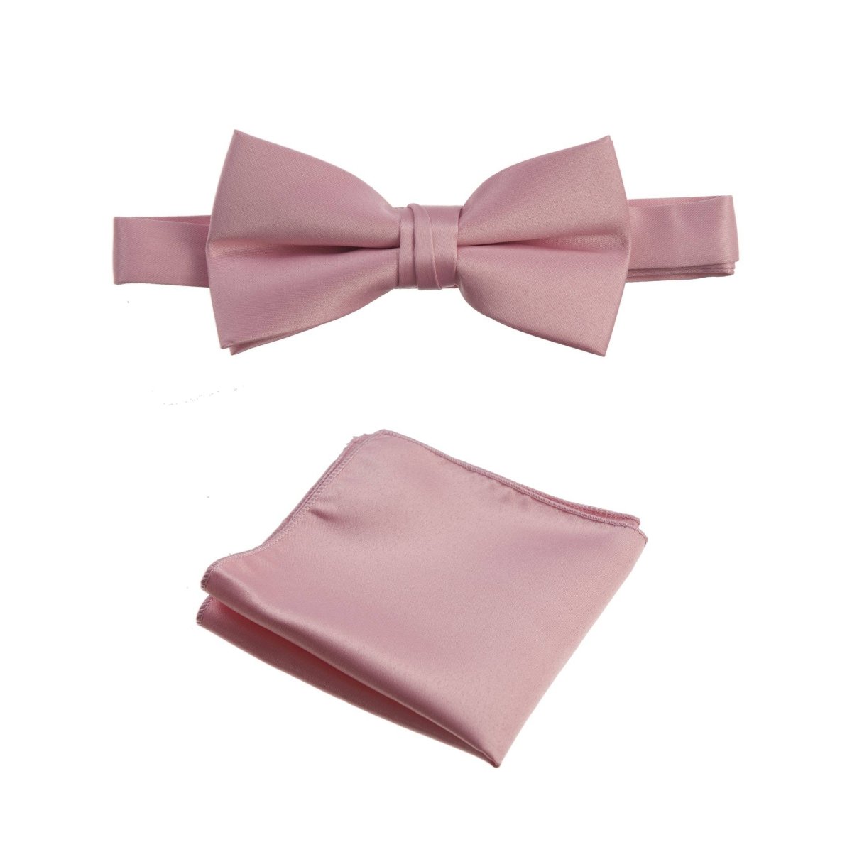 Men's Pre - tied Satin Bow Tie and Pocket Square Handkerchief Sets - Tuxgear