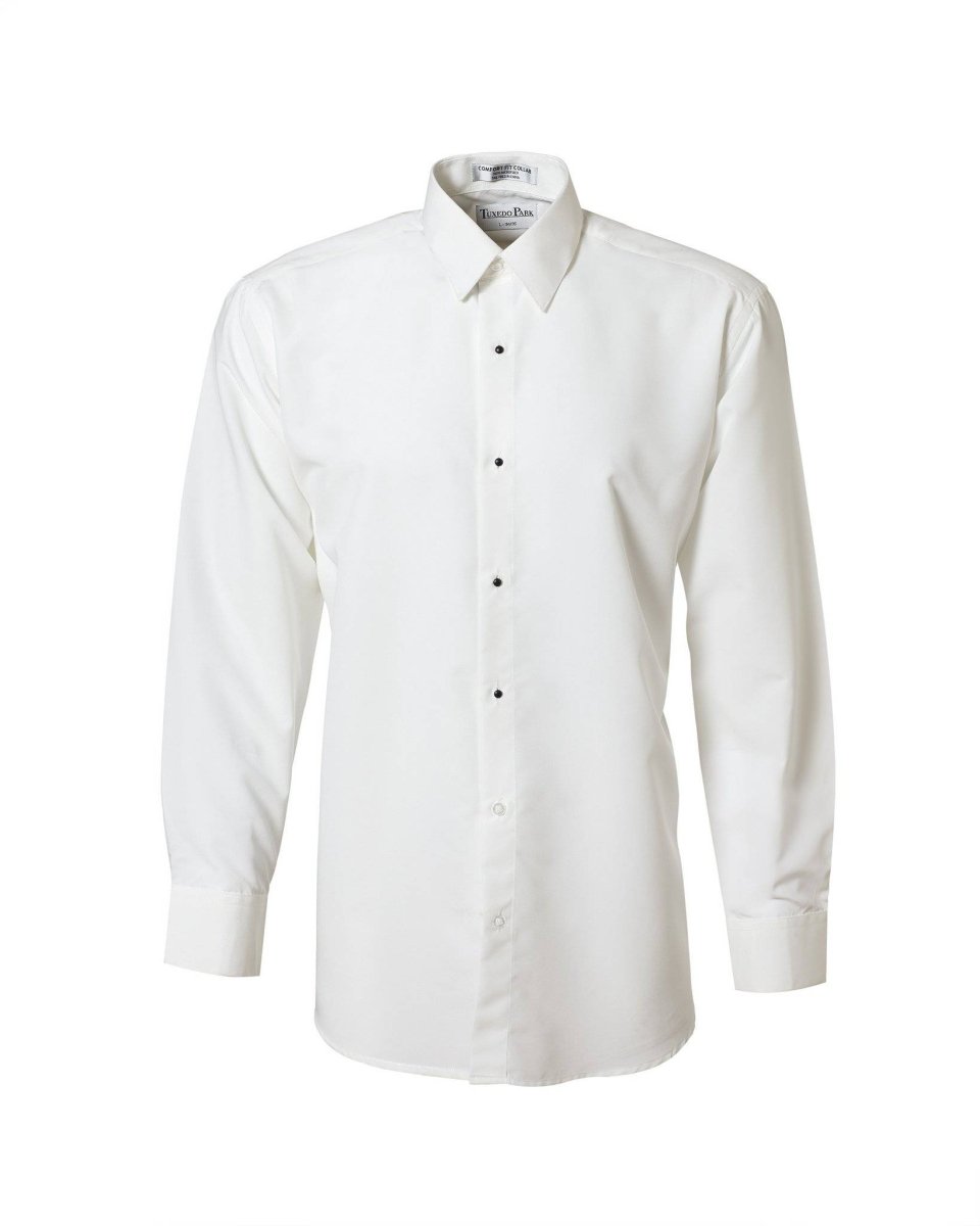 Men's Slim Fit Microfiber Tuxedo Shirts - Plain Front - Tuxgear