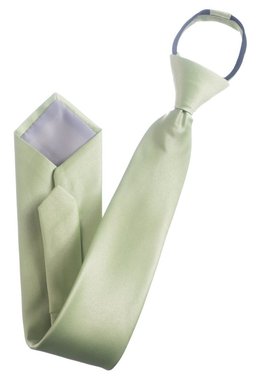 Pre - Tied Zipper Necktie for Men and Kids - 100% Deluxe Microfiber Polyester - Tuxgear